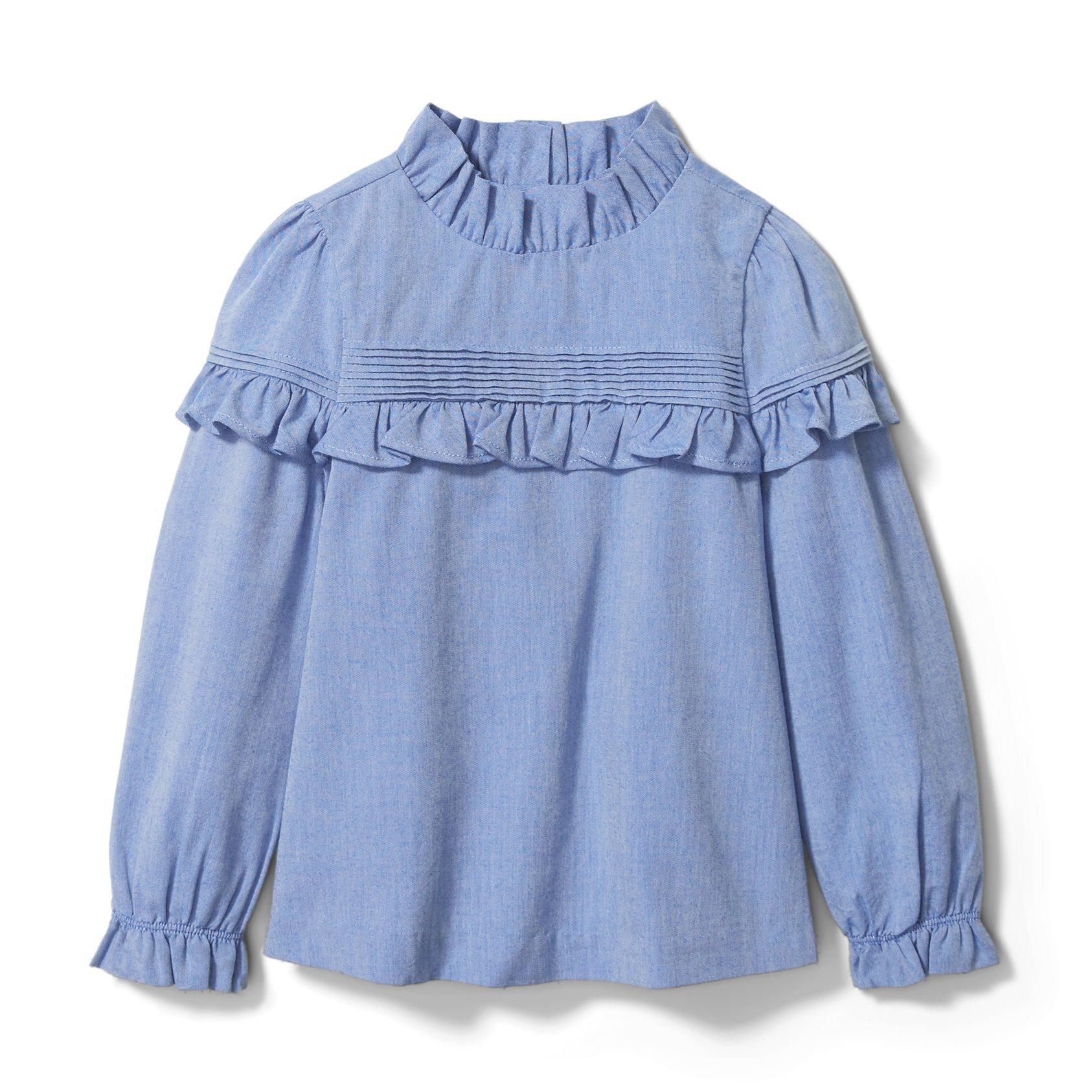 Oxford Ruffle Top