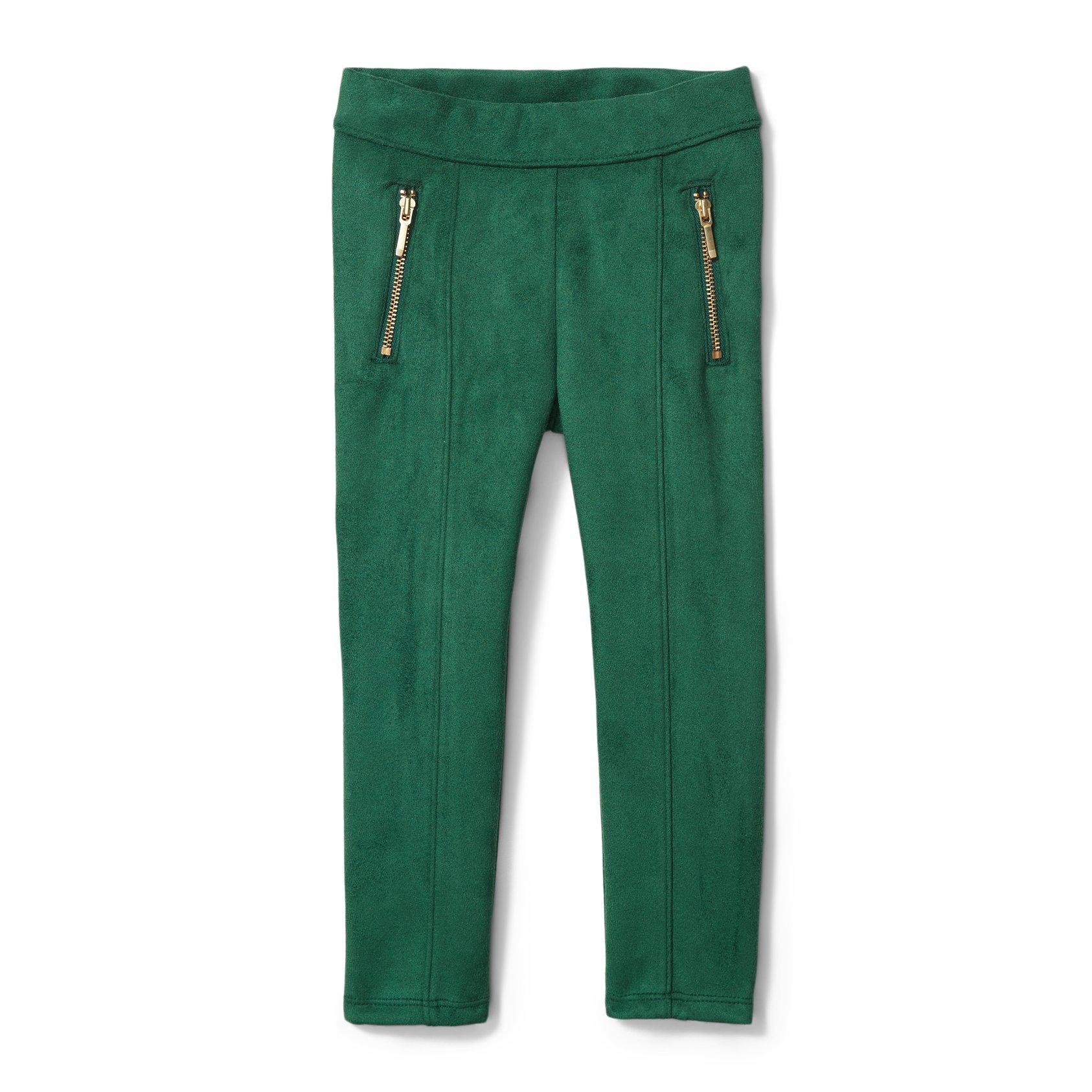 Girl Central Park Green Faux Suede Pant by Janie and Jack
