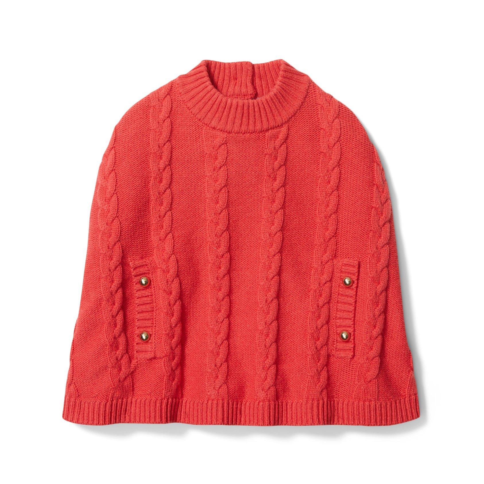 Cable Knit Sweater Cape