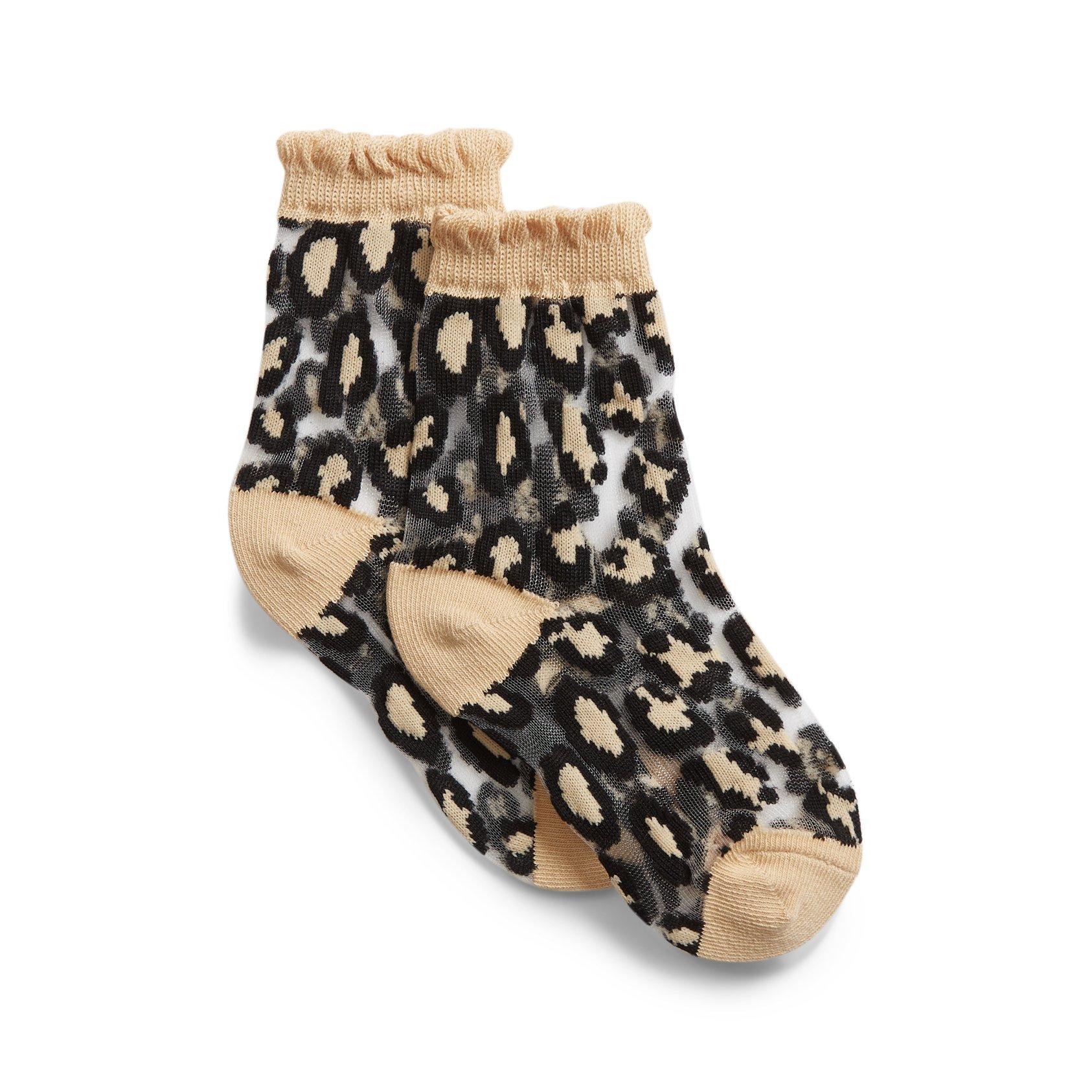 Sheer Leopard Sock image number 0