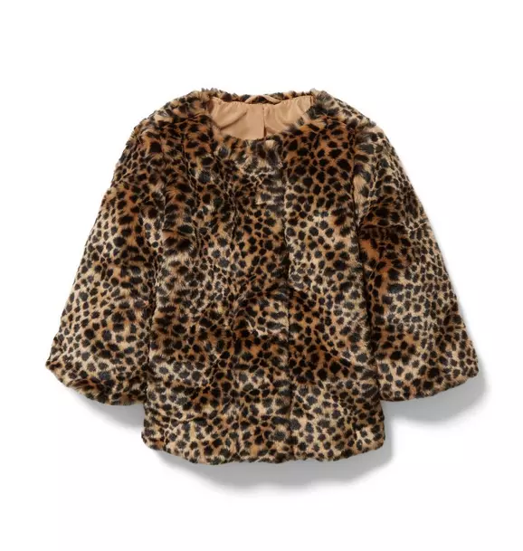 Leopard Faux Fur Coat image number 0