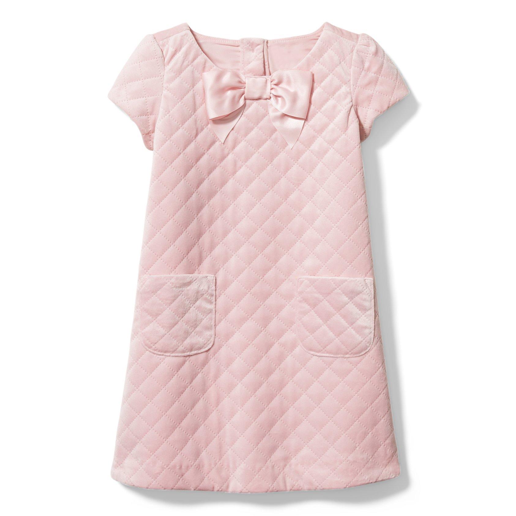 Collections Tea Party Pink Quilted Bow Dress by Janie and Jack