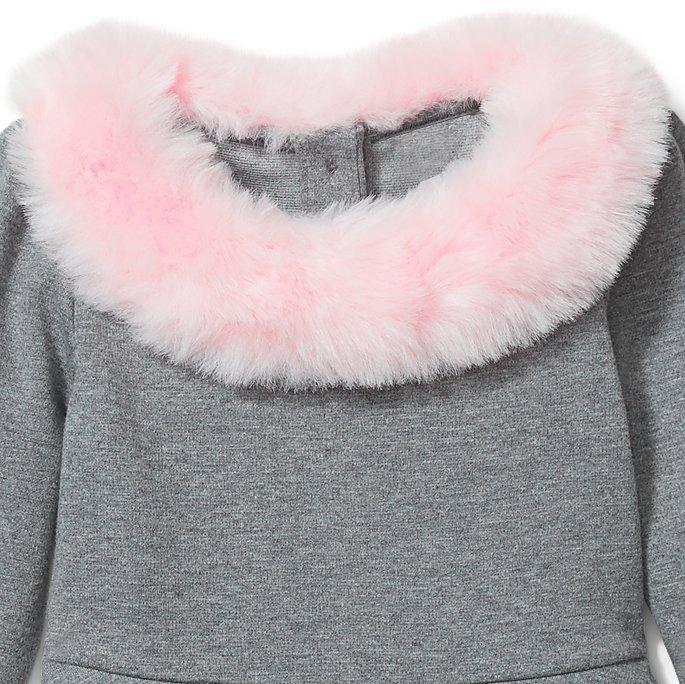 Faux Fur Collar Ponte Dress image number 1