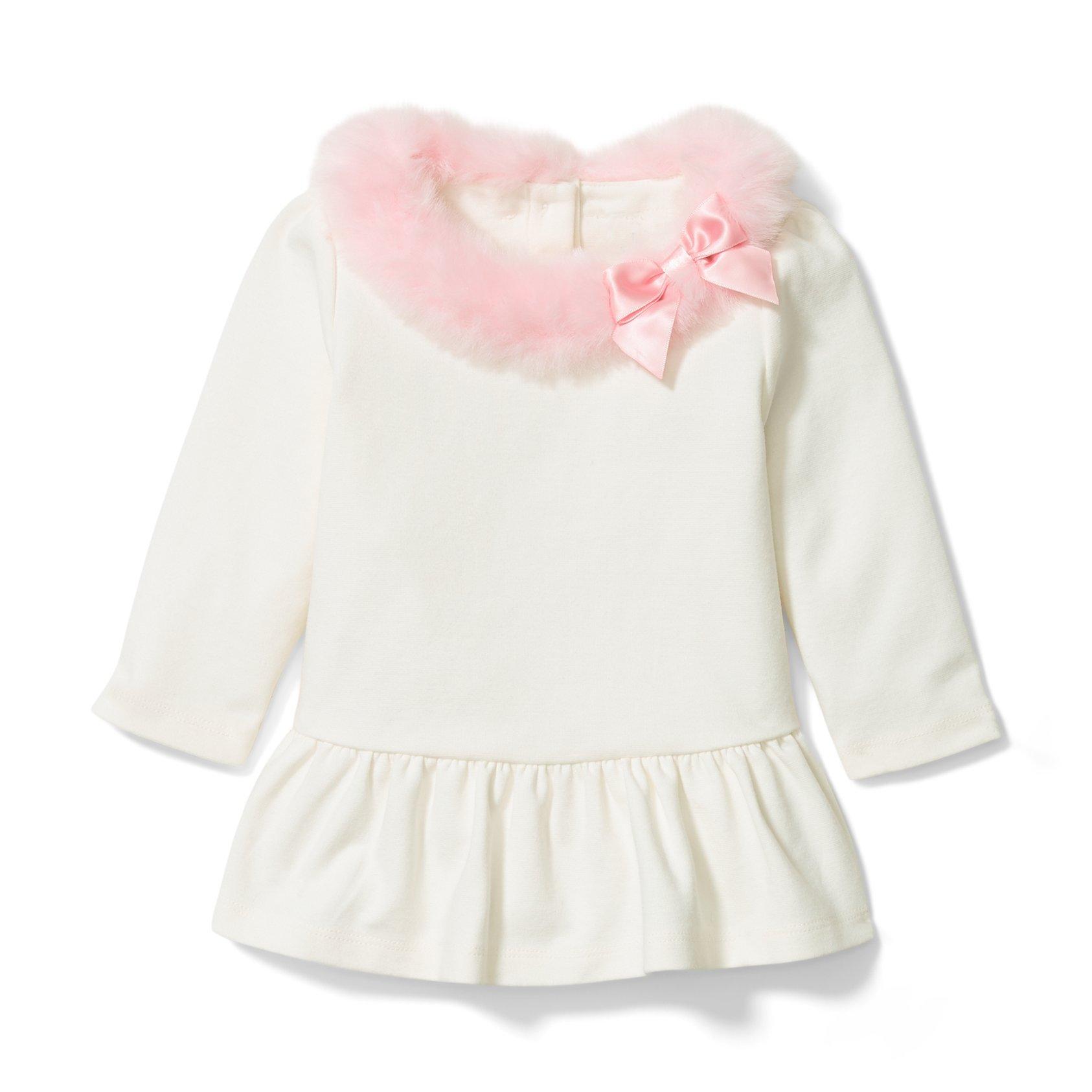 Faux Fur Collar Peplum Top image number 0