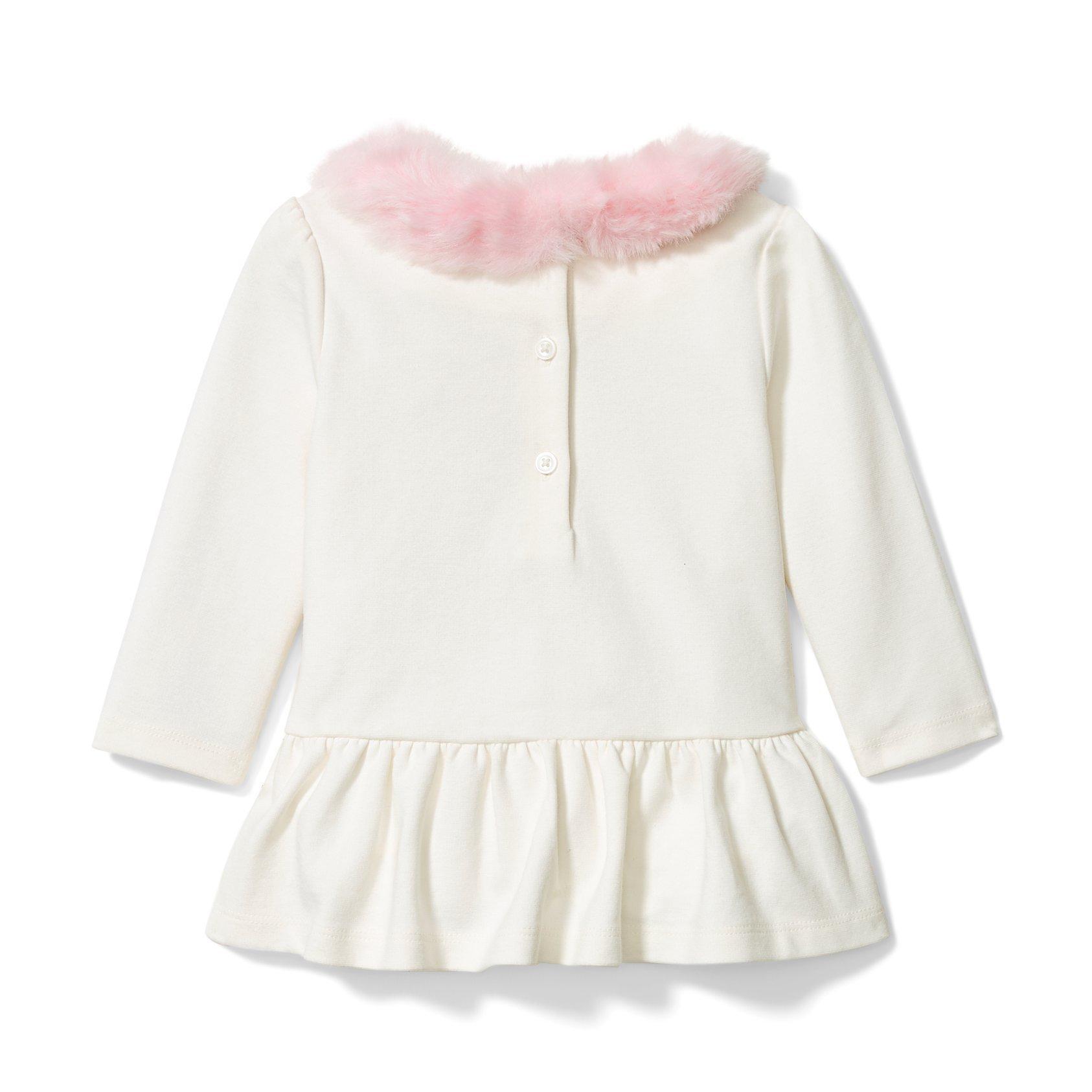 Faux Fur Collar Peplum Top image number 2
