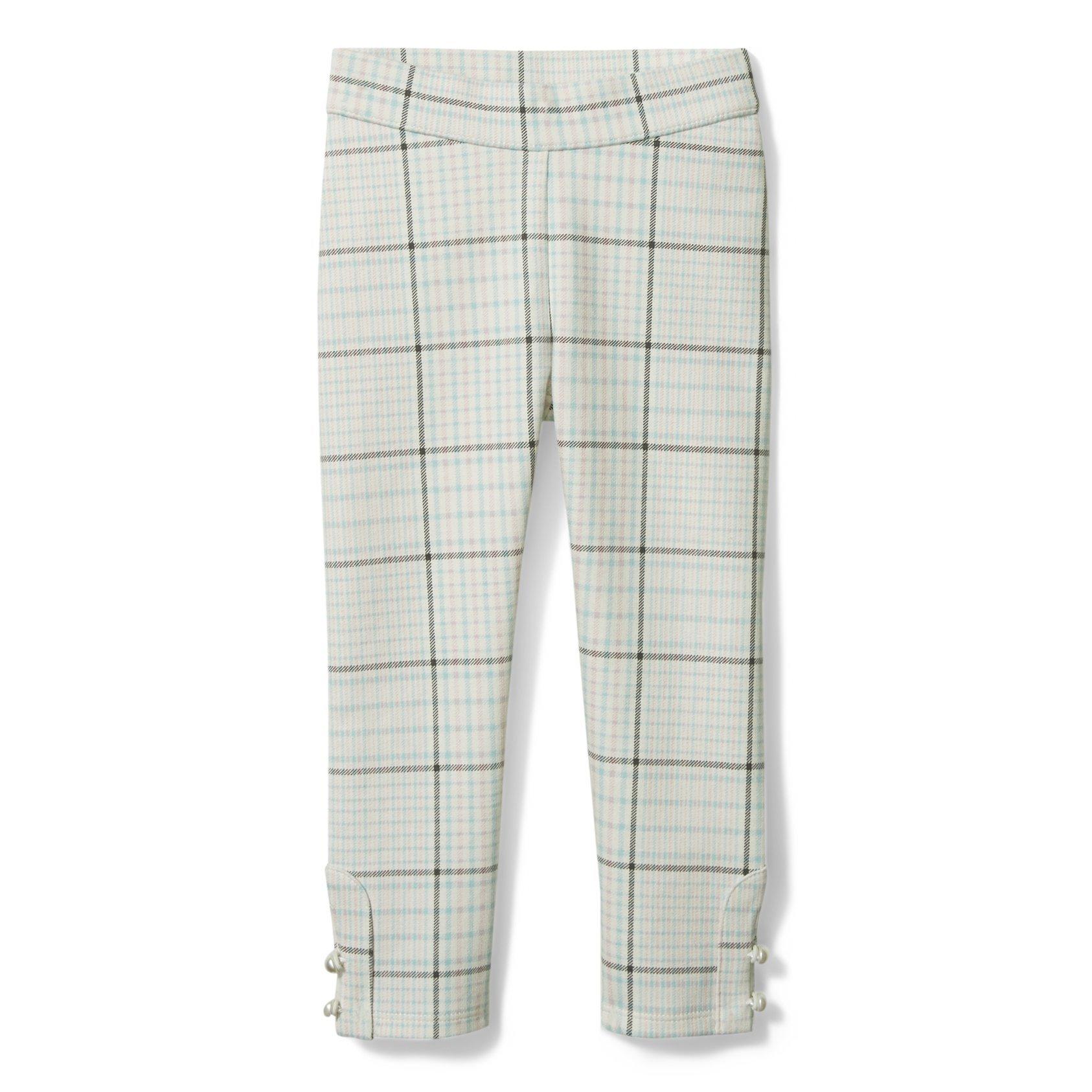 Plaid Ponte Button Cuff Pant image number 0