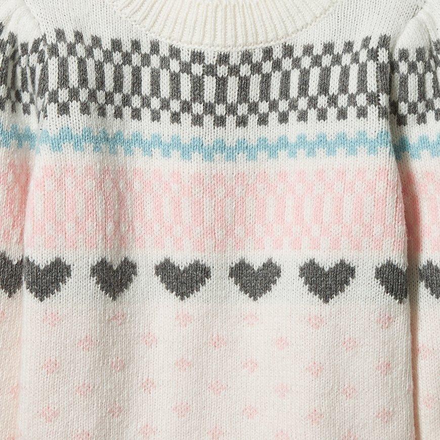 fair isle heart sweater