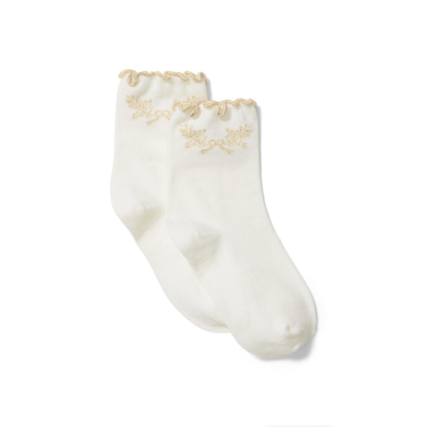 Glitter Flower Sock