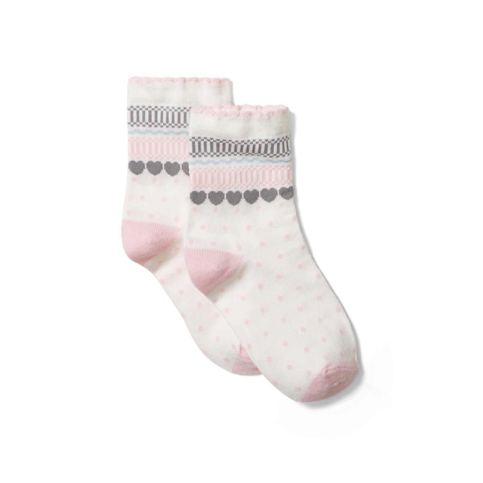 Heart Fair Isle Sock