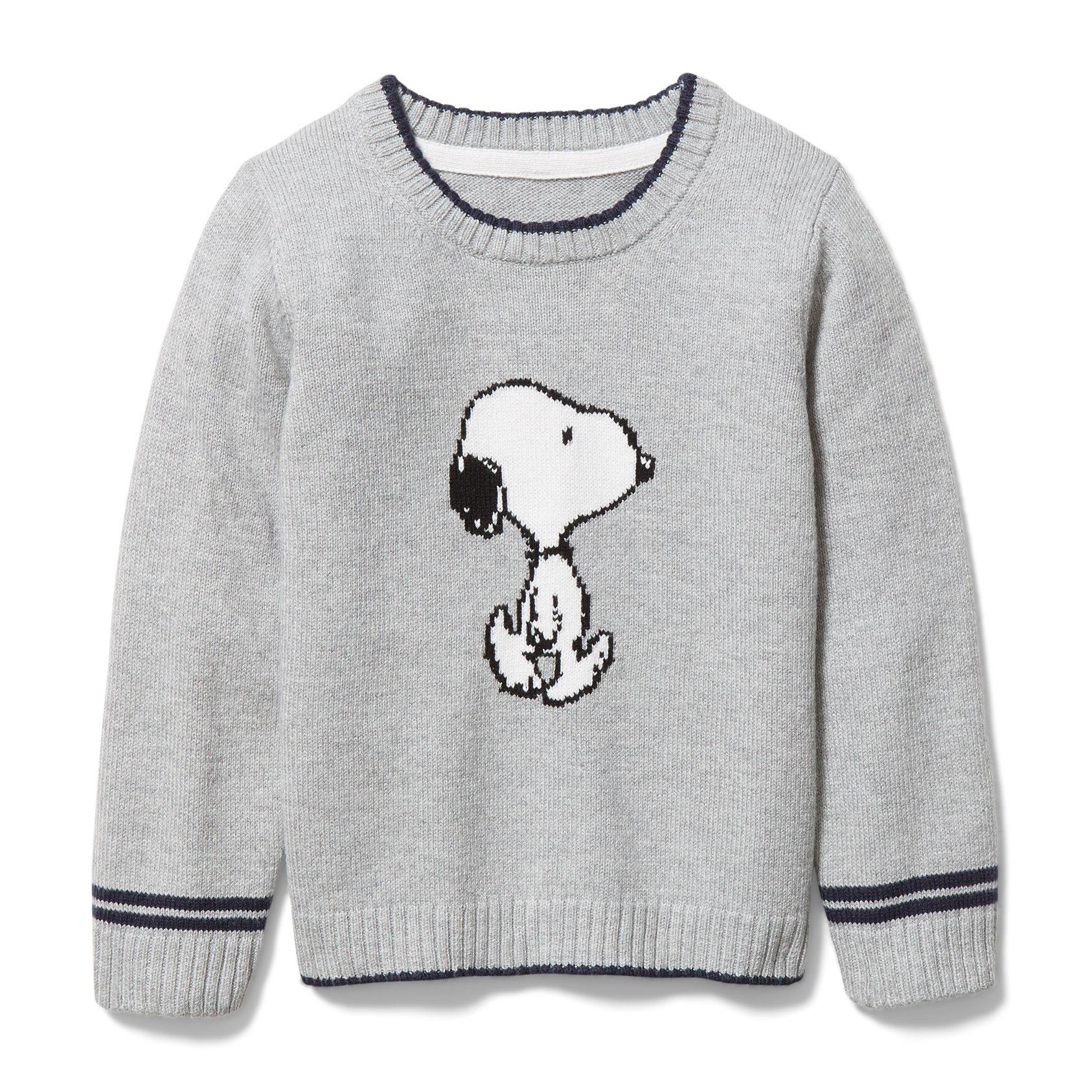 Boy Heather Grey PEANUTS Snoopy Sweater by Janie and Jack