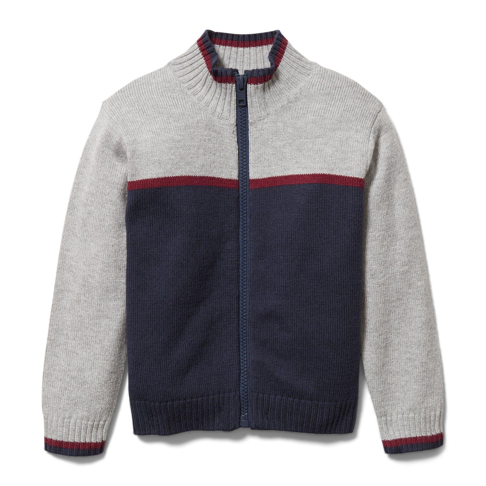 Colorblocked Zip Up Sweater image number 0