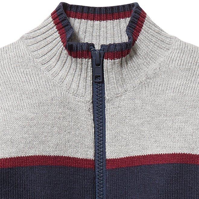 Colorblocked Zip Up Sweater image number 1