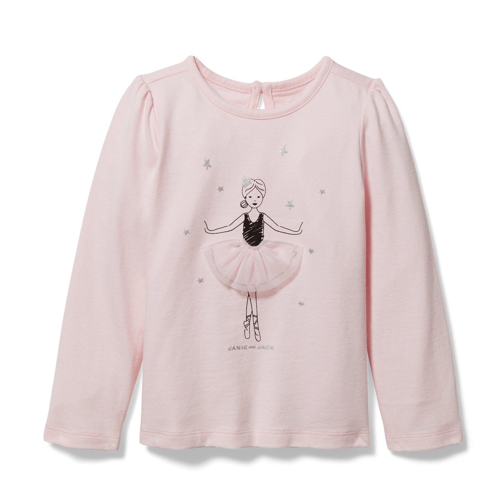 Girl Barely Pink Ballerina Tee by Janie and Jack