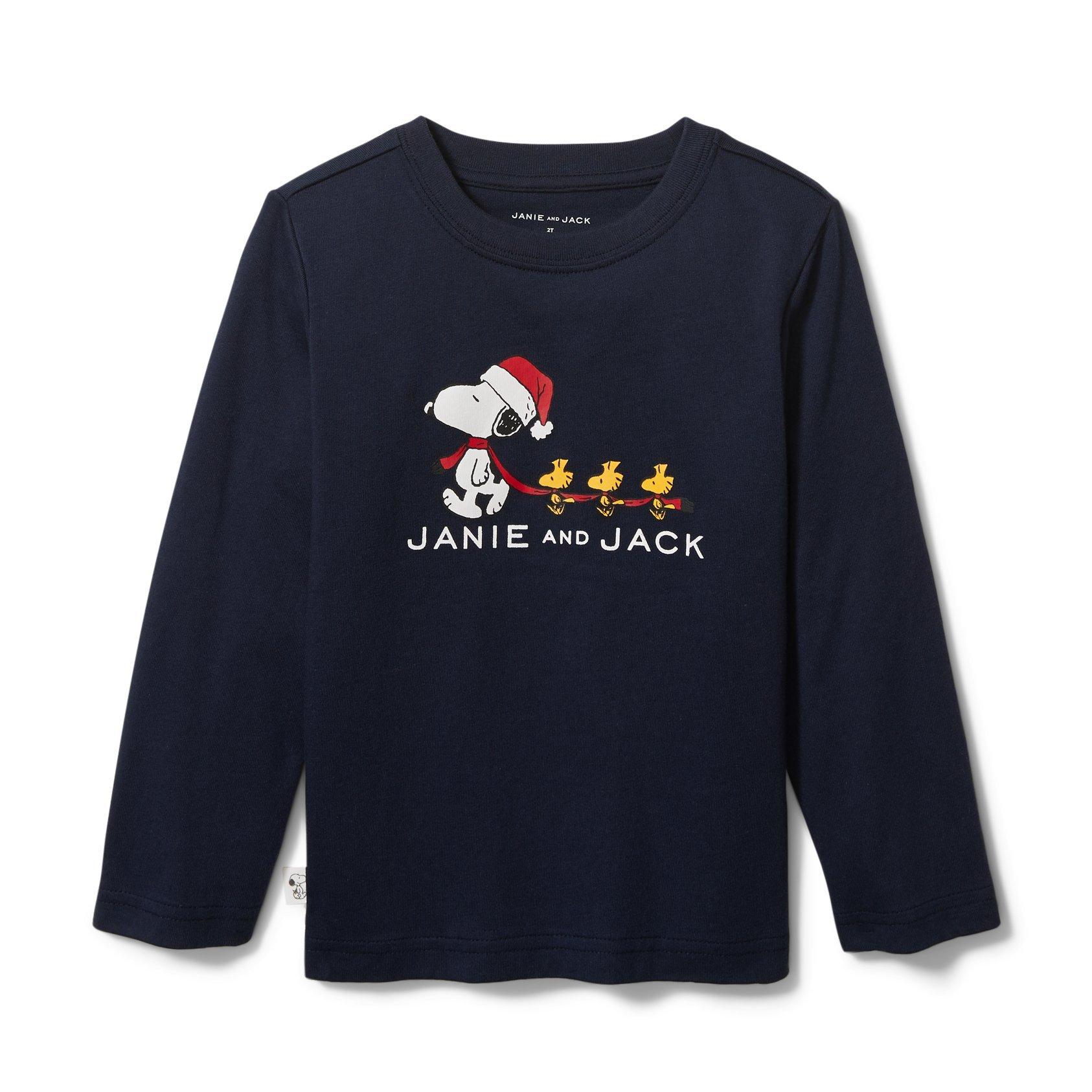 PEANUTS™ Christmas Snoopy And Woodstock Tee image number 0