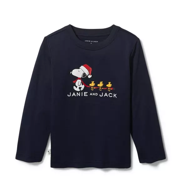 PEANUTS™ Christmas Snoopy And Woodstock Tee image number 0