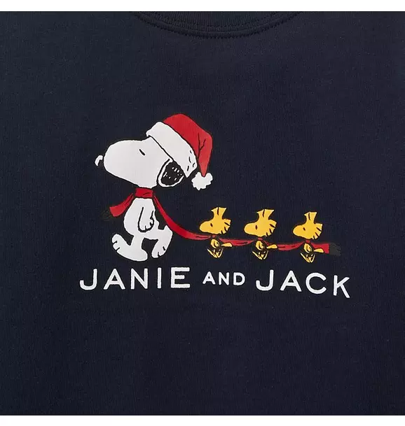 PEANUTS™ Christmas Snoopy And Woodstock Tee image number 1