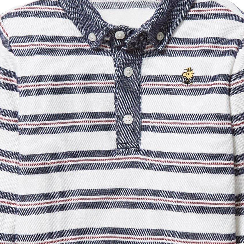 PEANUTS&trade; Striped Woodstock Polo image number 1