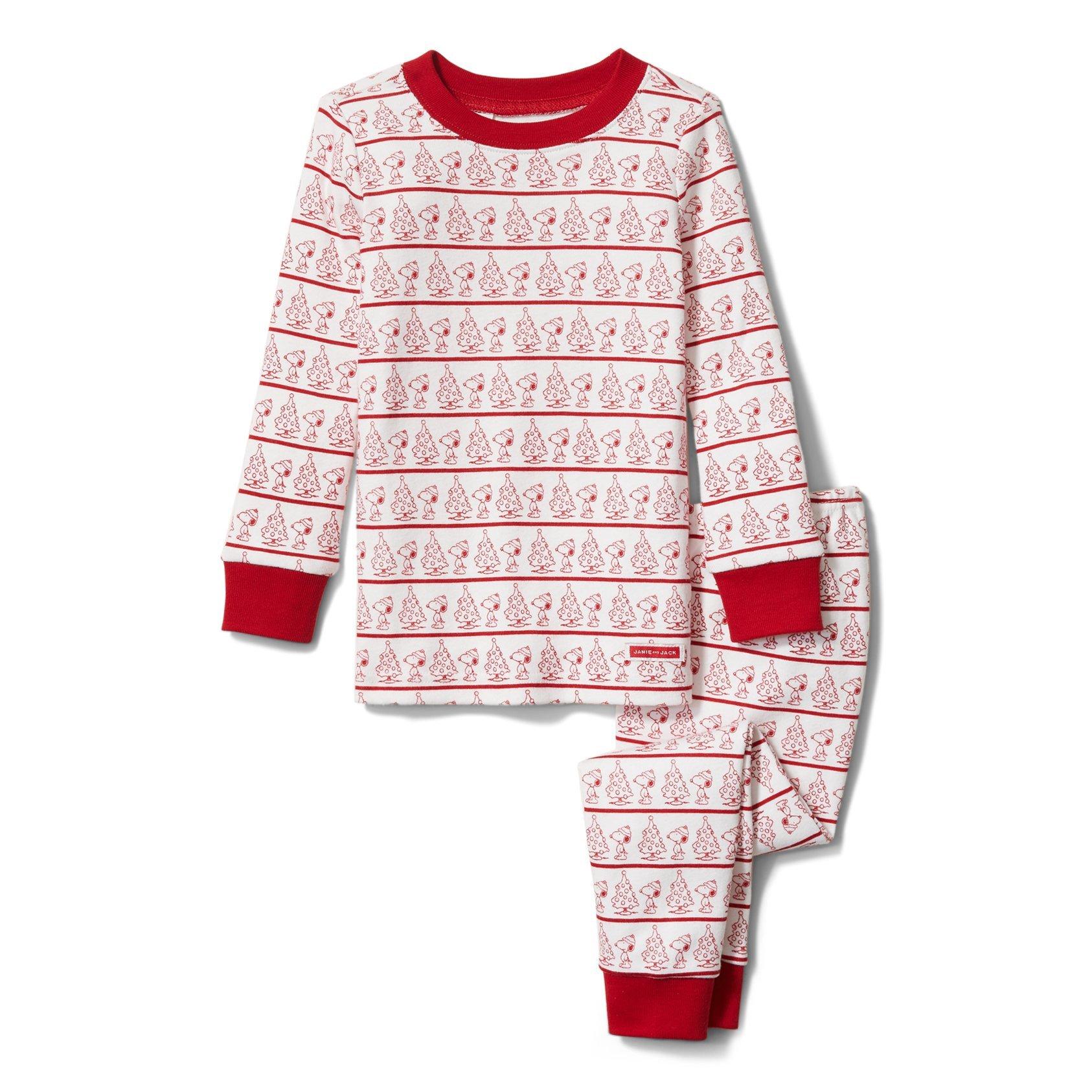 Boy White Snoopy Print PEANUTS™ Snoopy Pajama Set by Janie and Jack