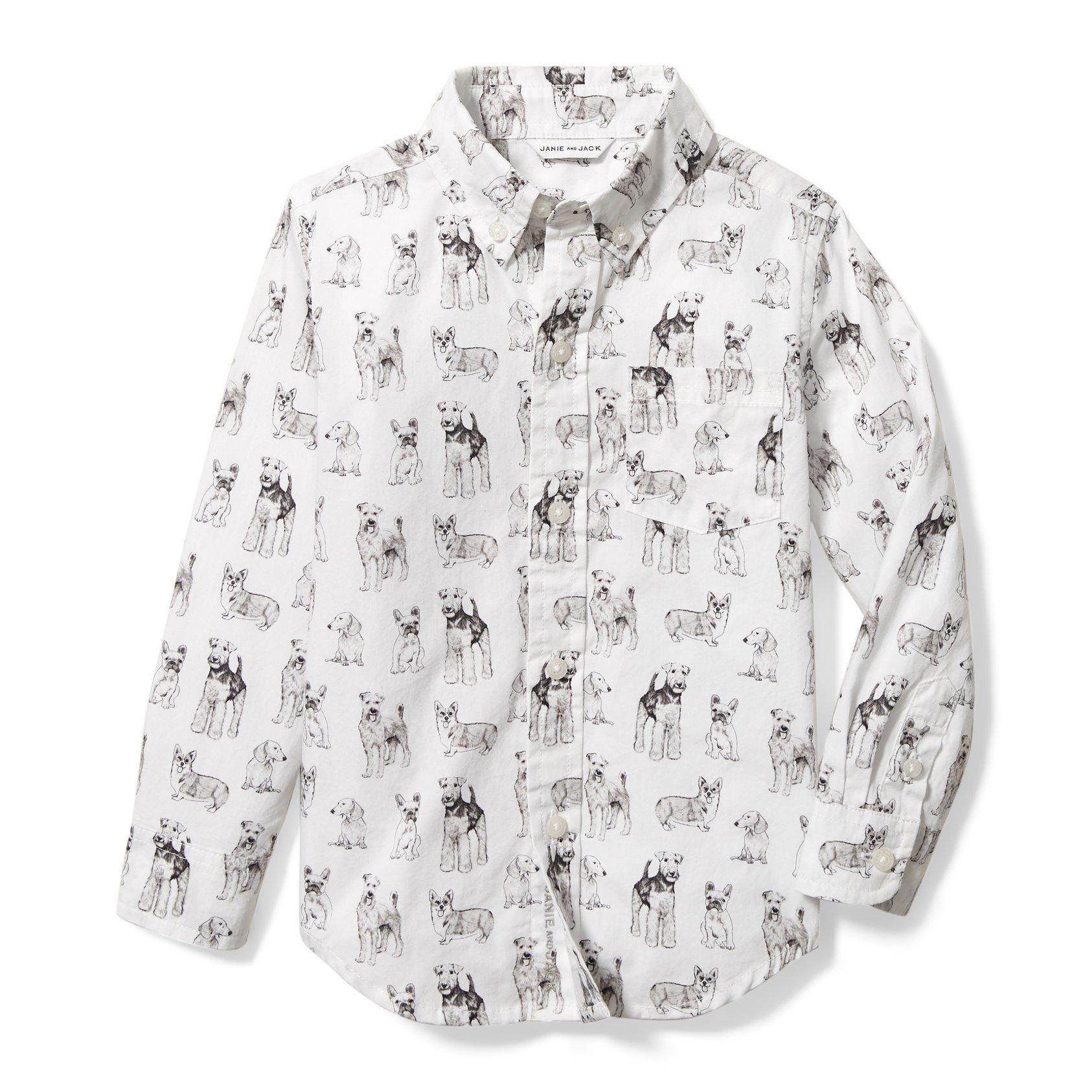 Dog Toile Poplin Shirt image number 0