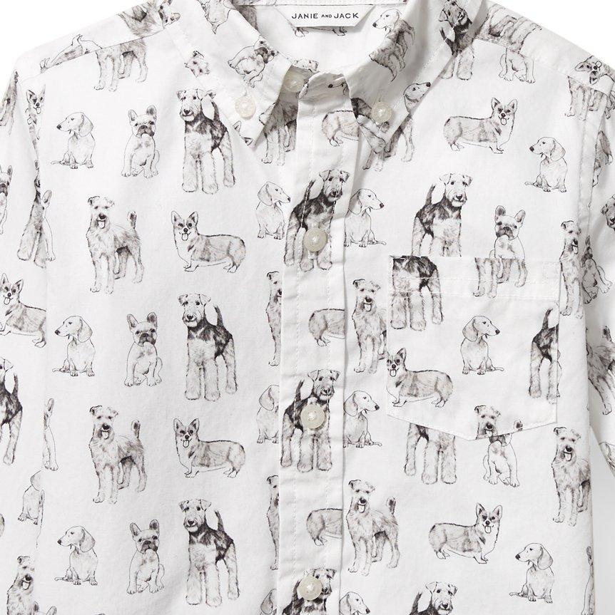 Dog Toile Poplin Shirt image number 1