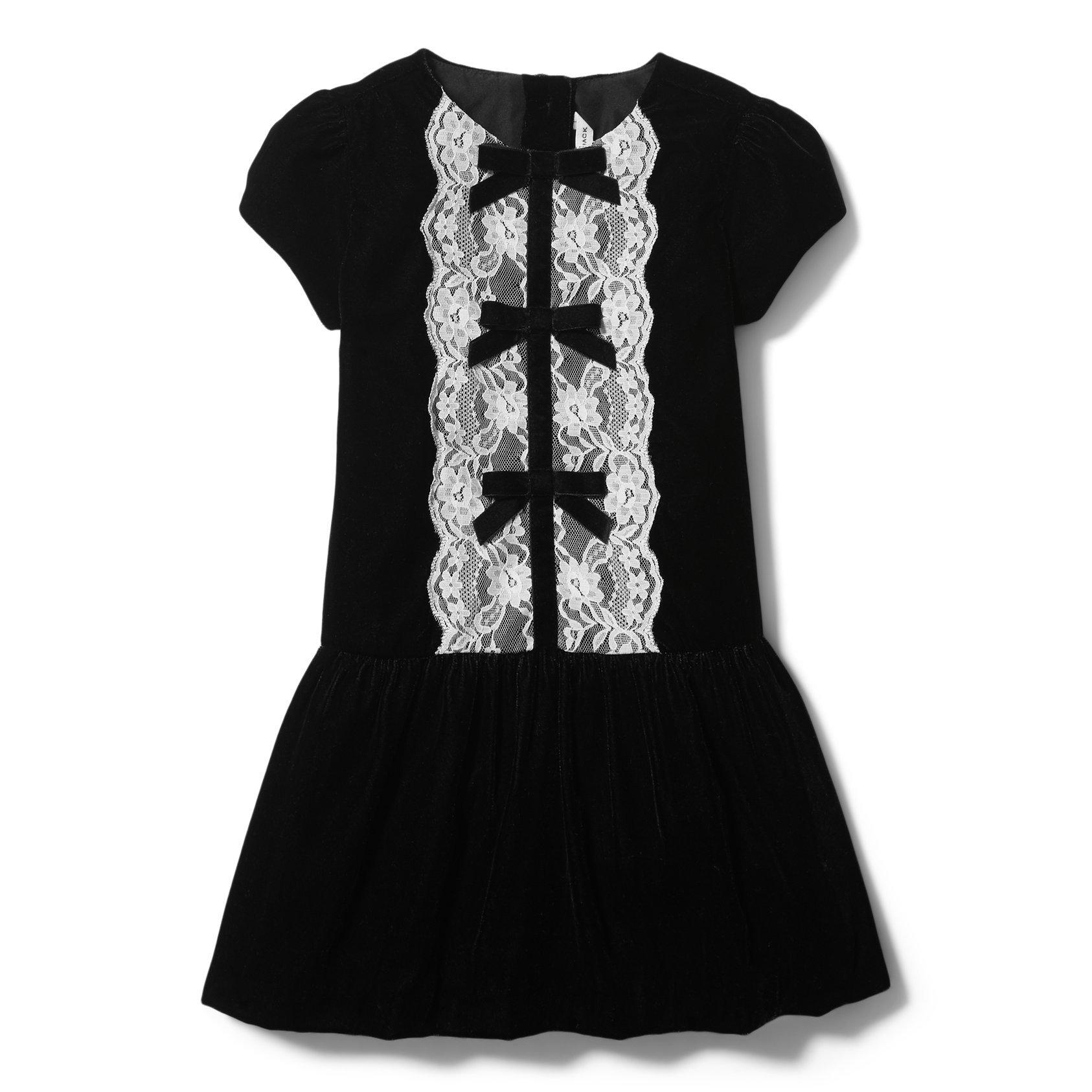 The Black Velvet Bow Jersey Dress by Tulleen 