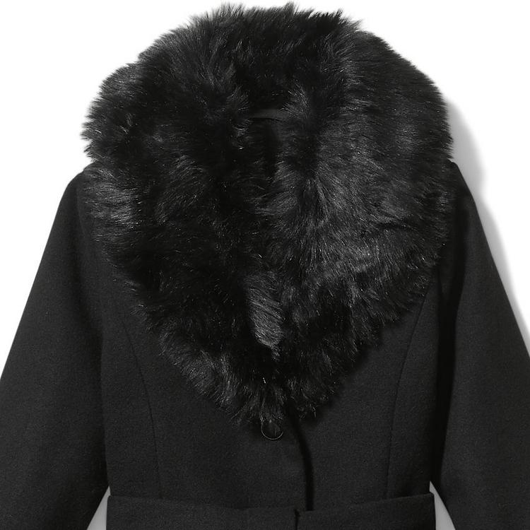 Girl JJ Black Faux Fur Cropped Jacket by Janie and Jack