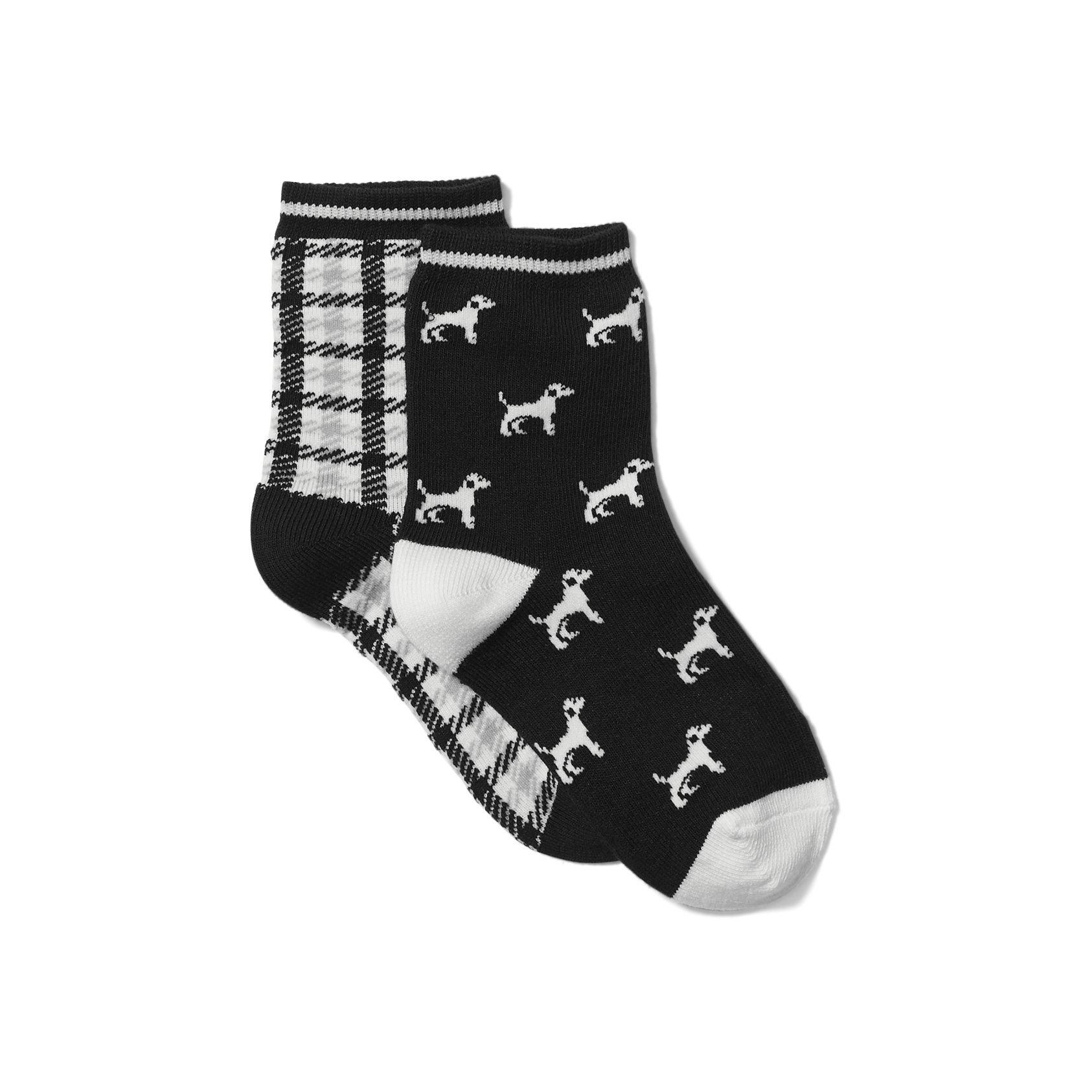 Dog And Plaid Sock 2-Pack