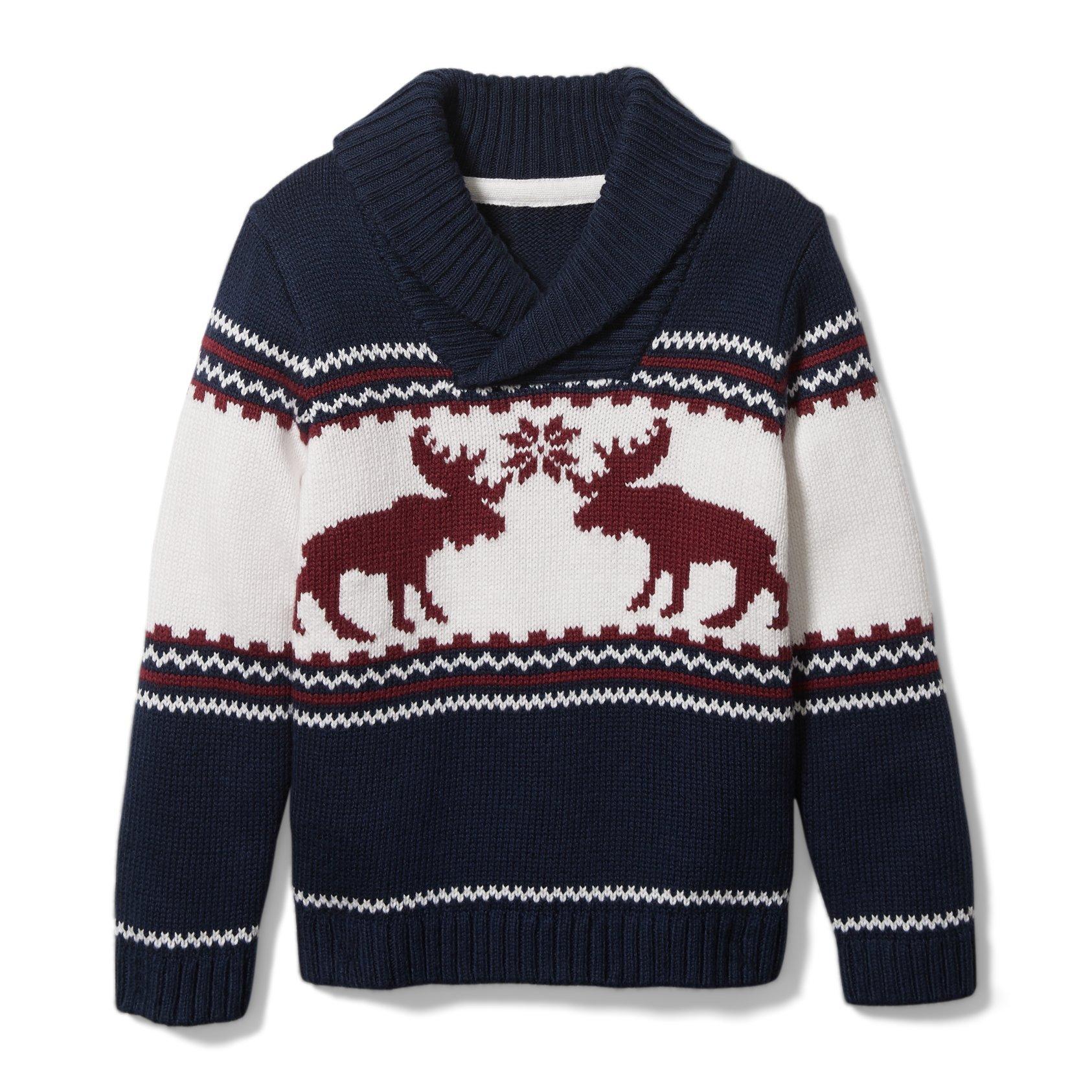 Moose Shawl Collar Sweater image number 0