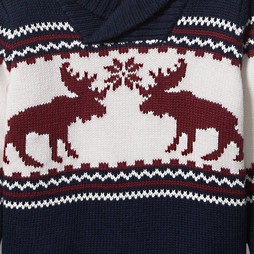 Moose Shawl Collar Sweater image number 1