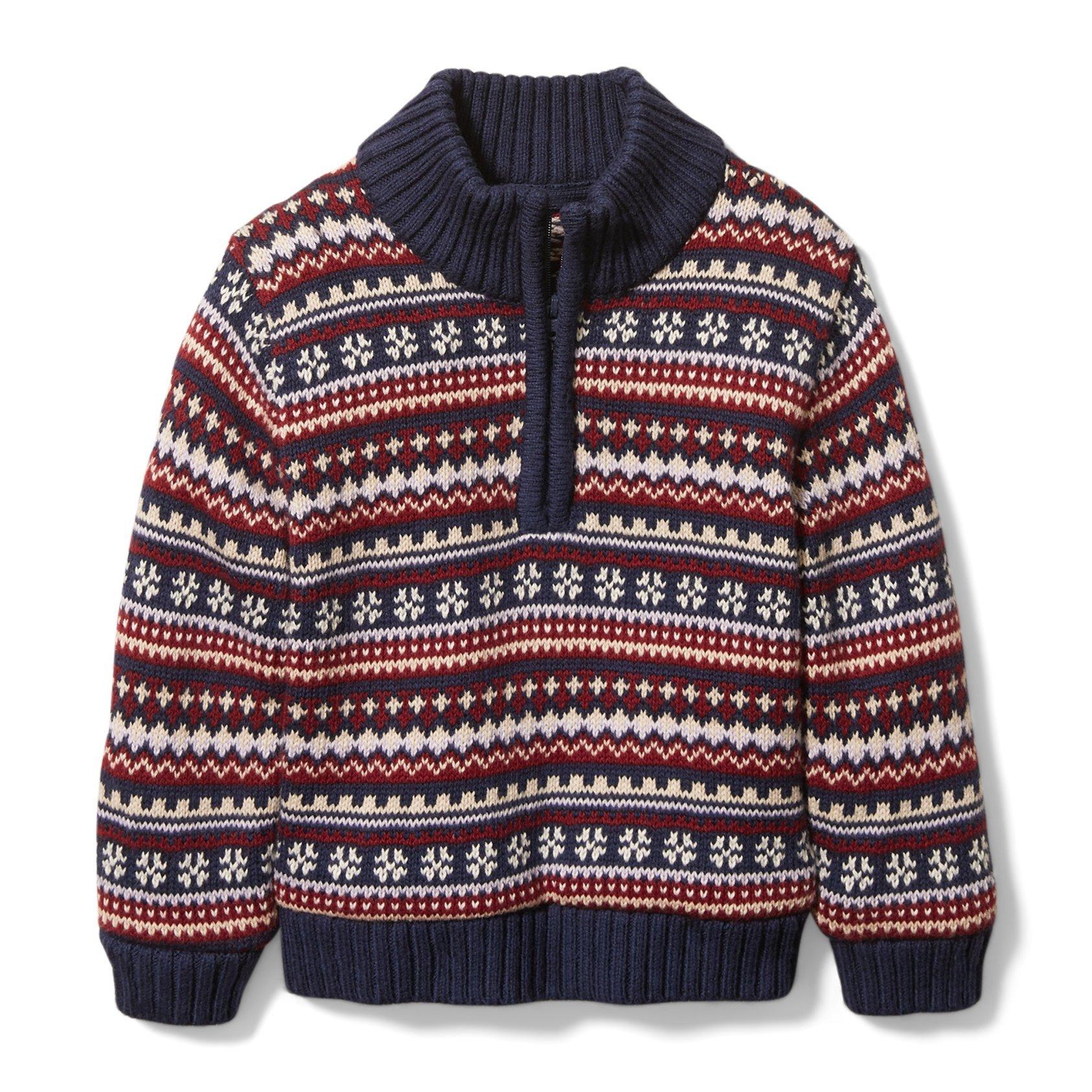 Fair Isle Half-Zip Sweater image number 0