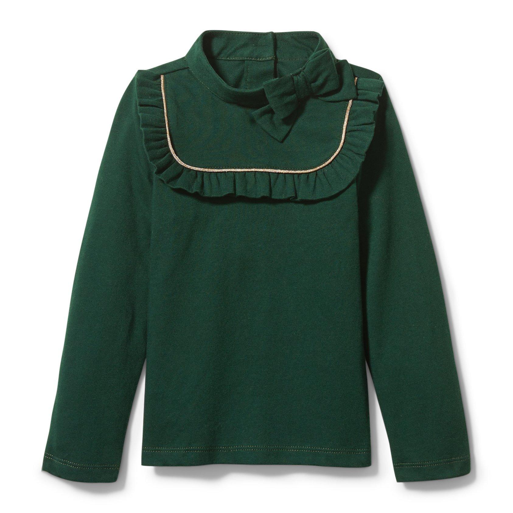 Ruffle Bow Collar Top image number 0