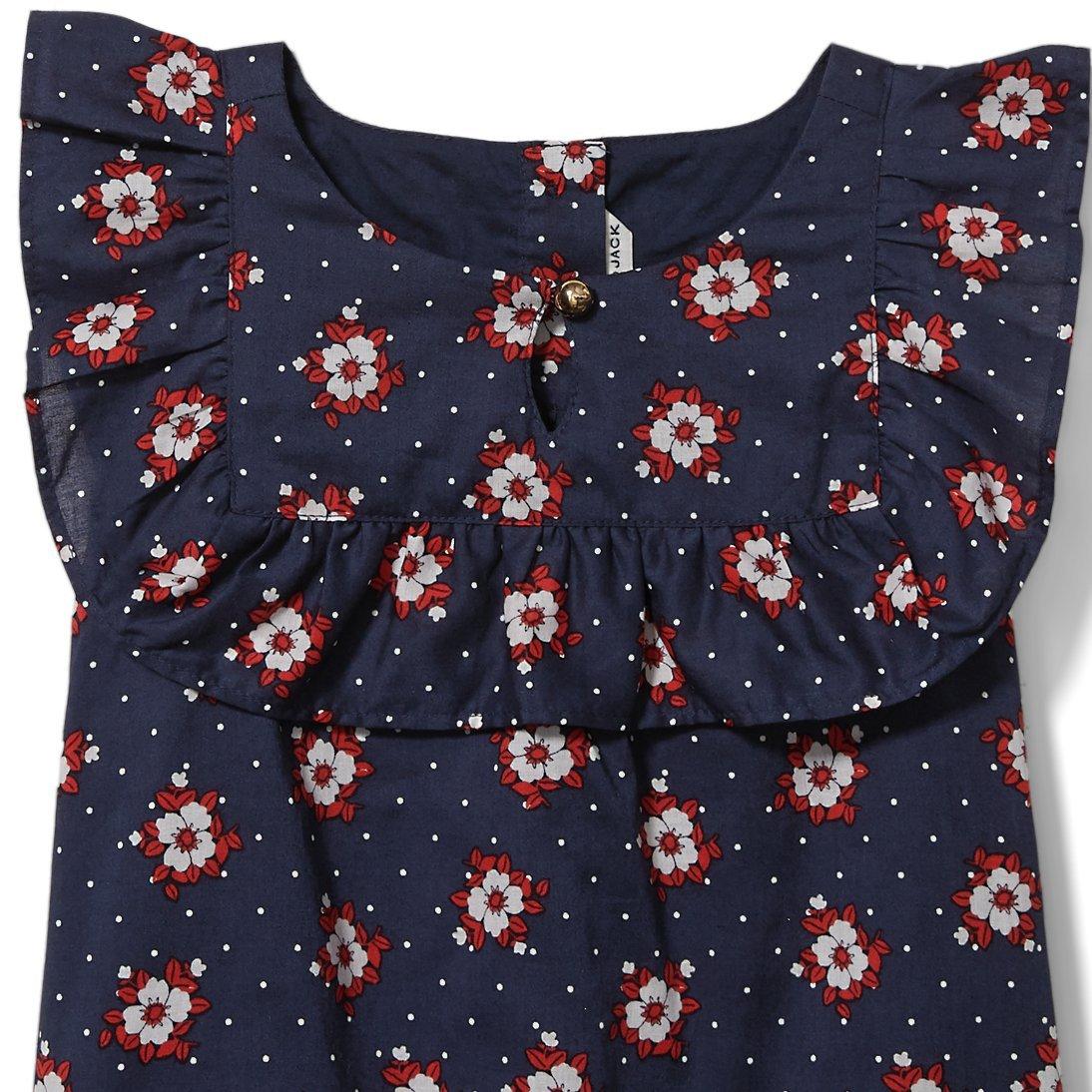 Geo Floral Ruffle Top image number 1