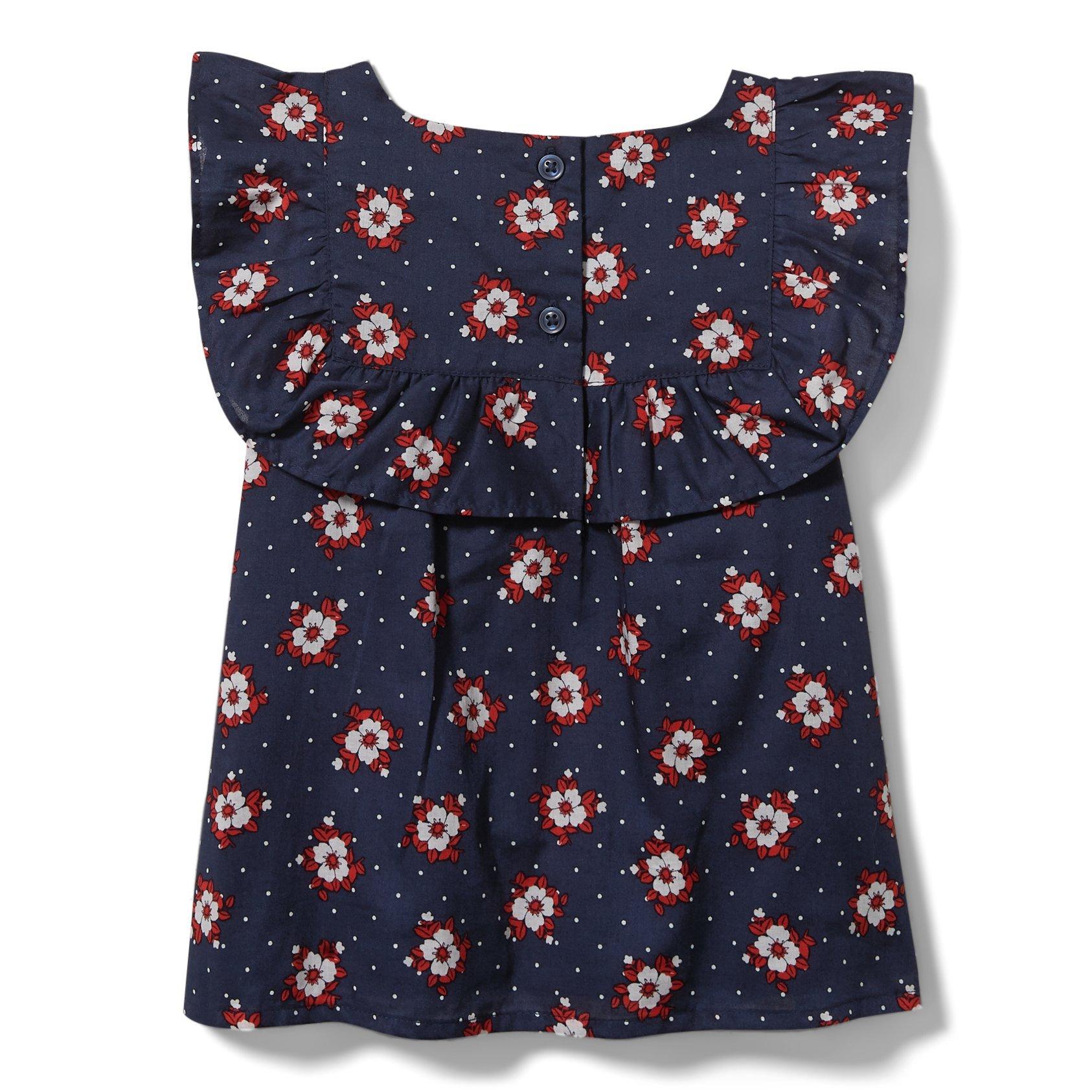 Geo Floral Ruffle Top image number 2