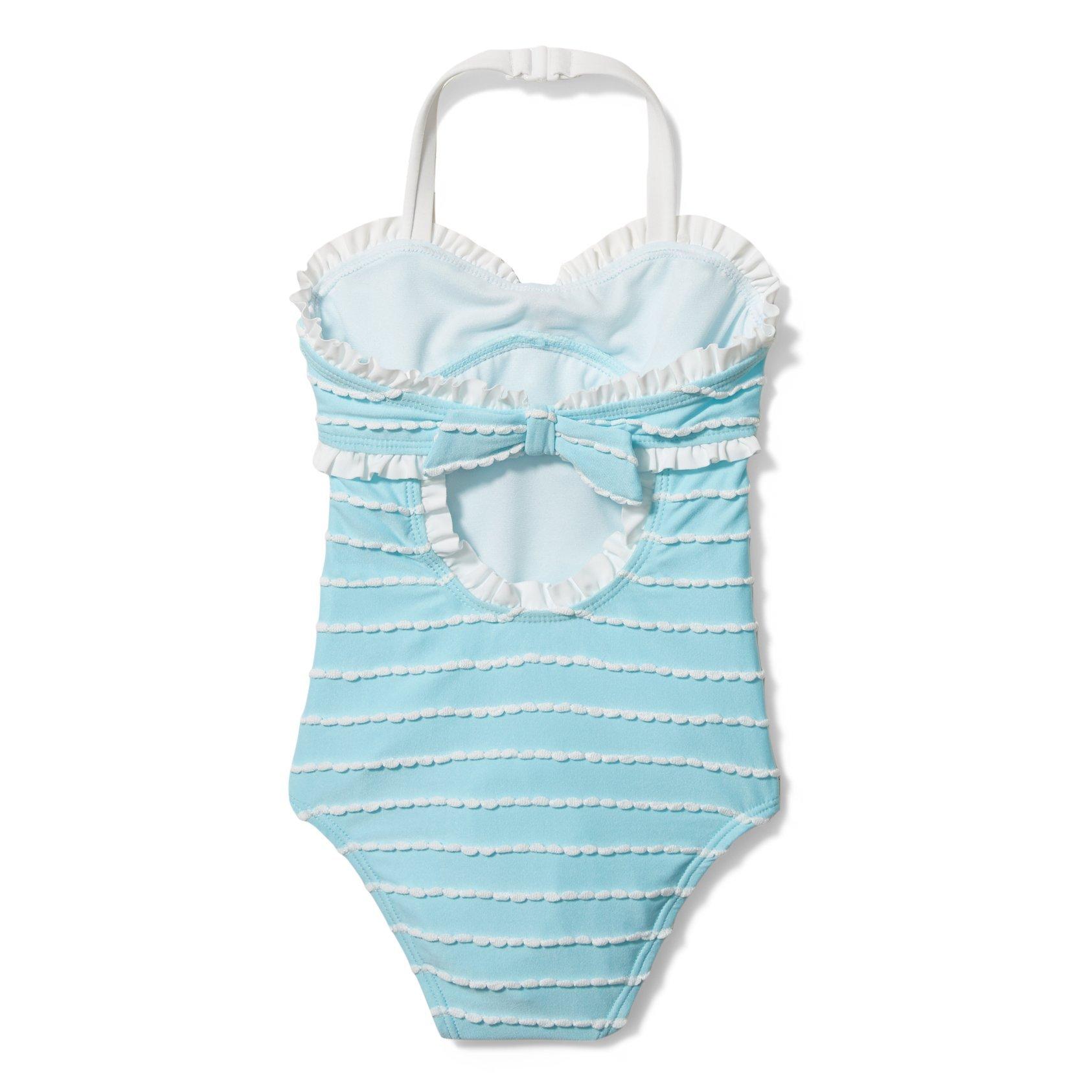 Scalloped Striped Swimsuit image number 2