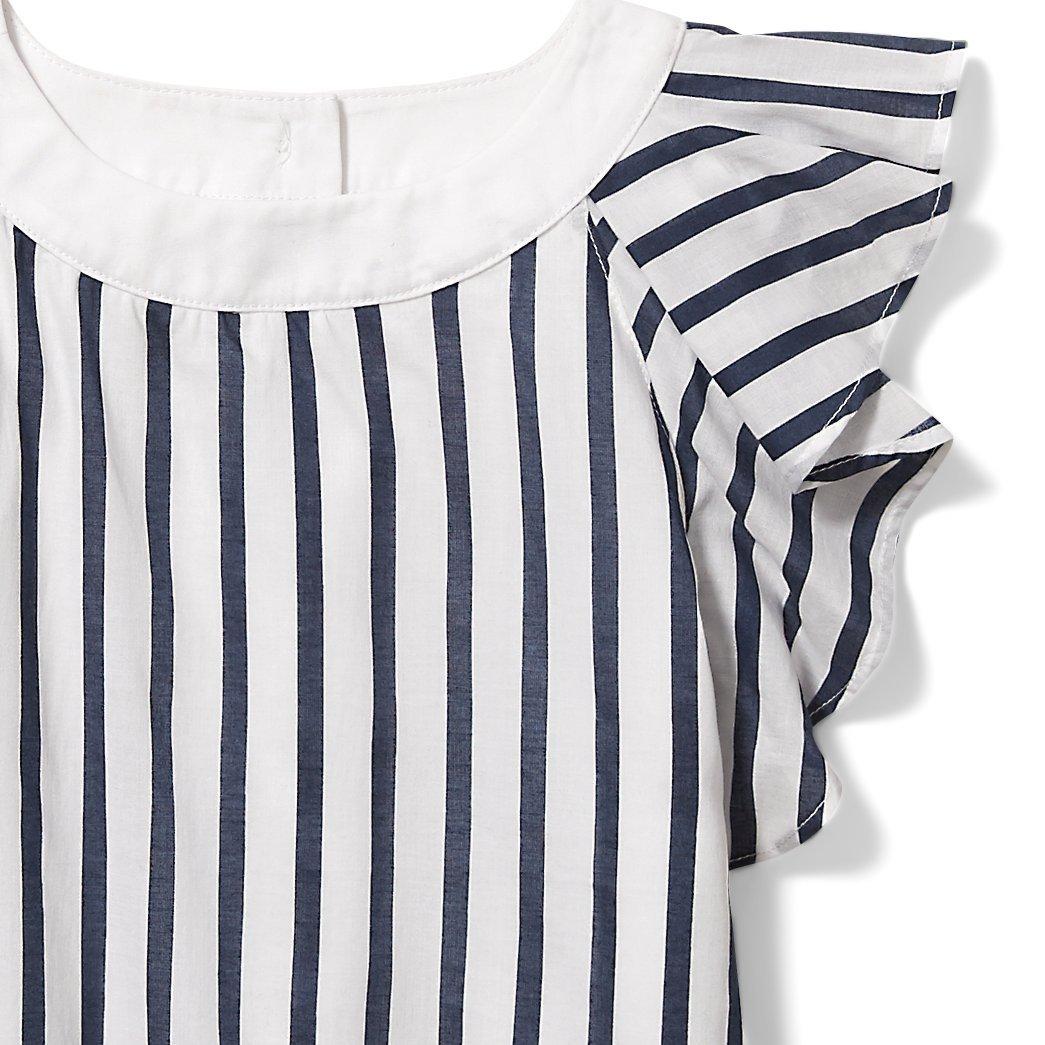 Striped Flutter Sleeve Top image number 1