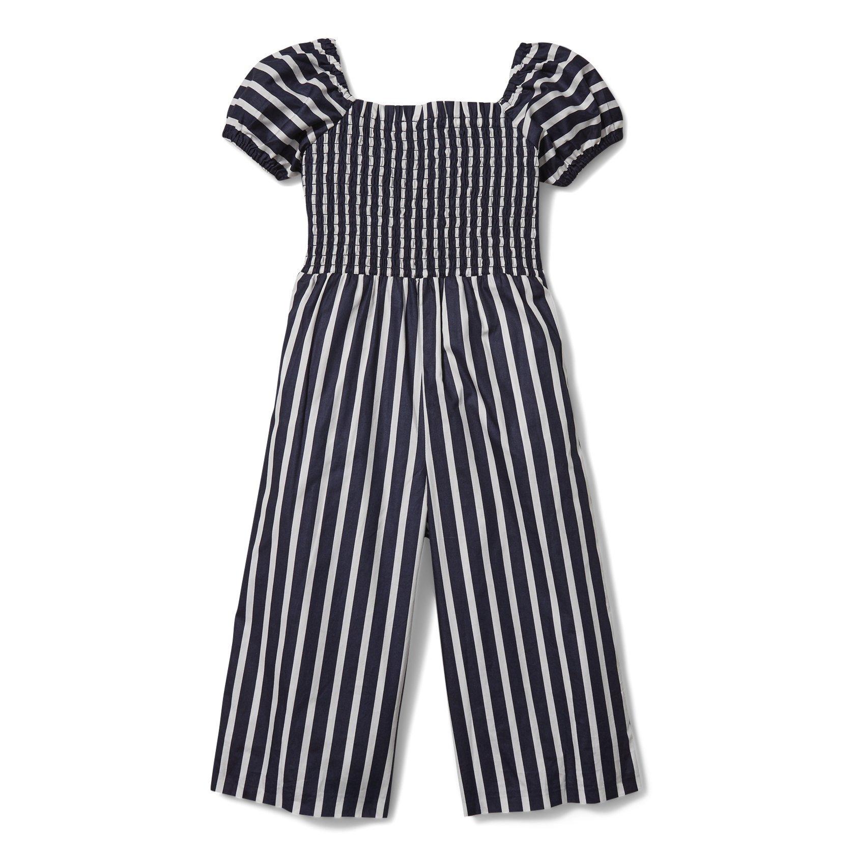 Puff Sleeve Striped Jumpsuit image number 2