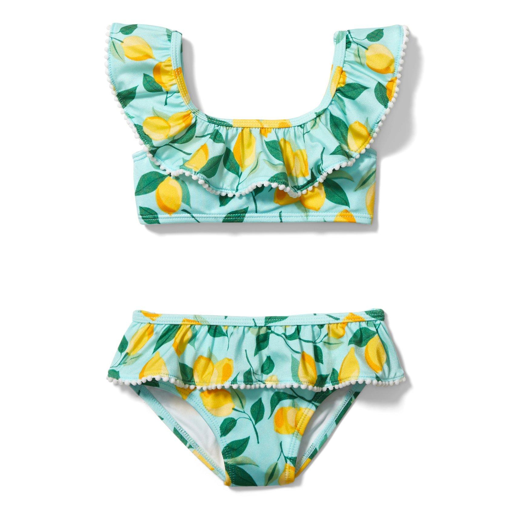 Girls lemon bathing suit on sale