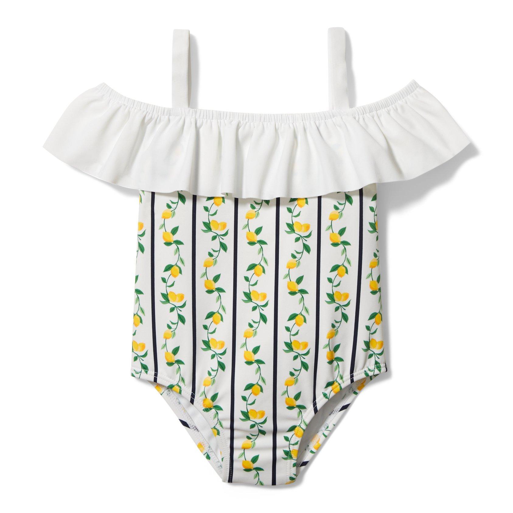 Striped Cold Shoulder Swimsuit image number 0