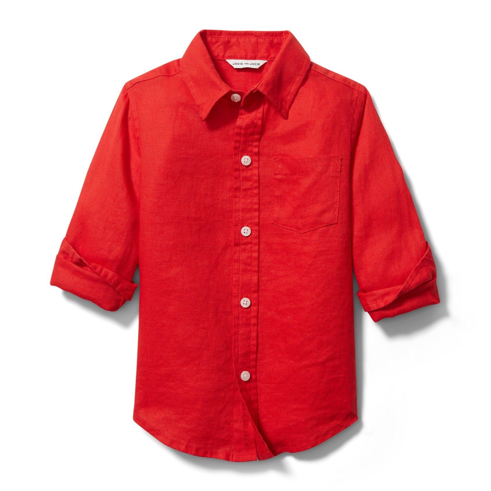 Linen Roll-Cuff Shirt image number 3