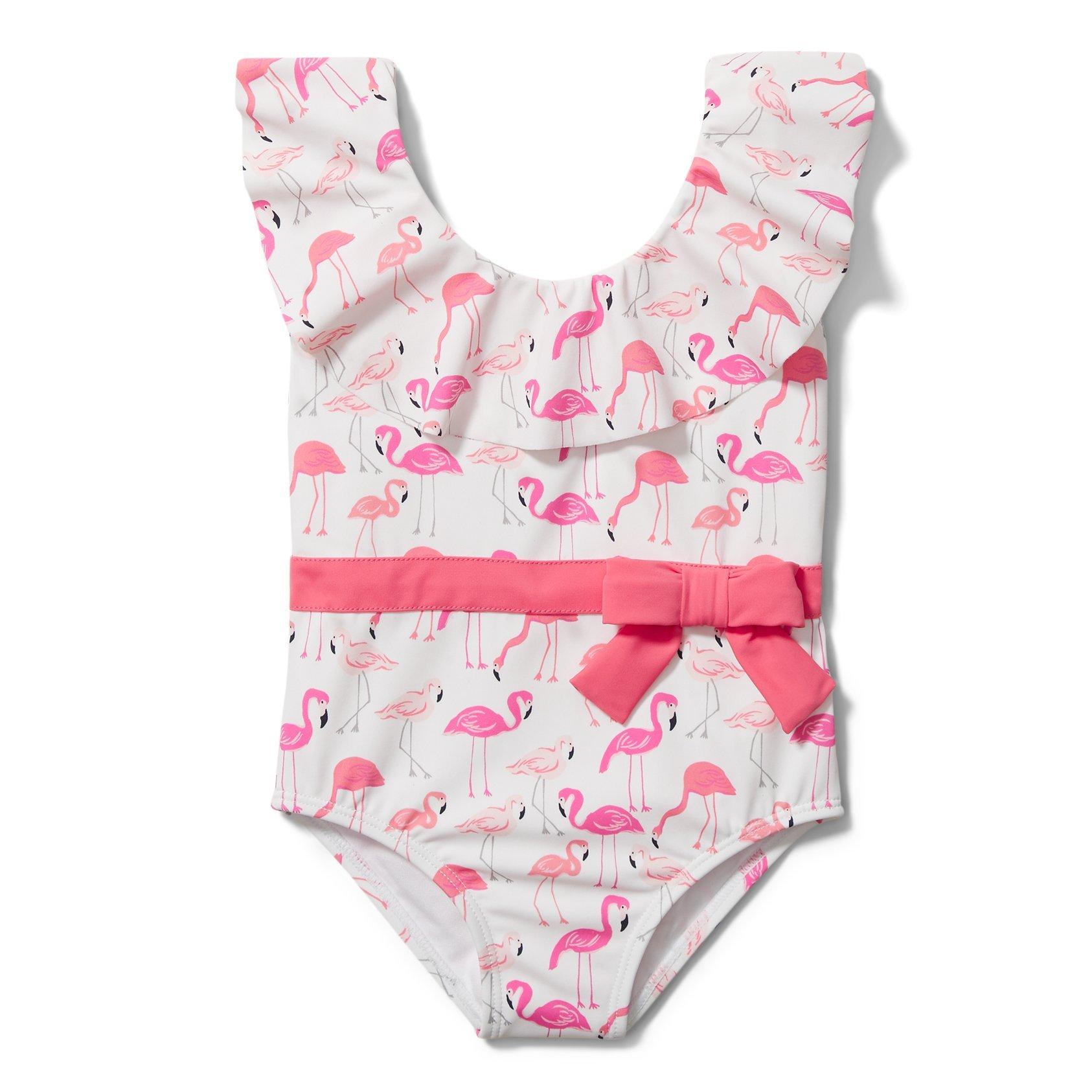 Flamingo Ruffle Collar Swimsuit image number 0