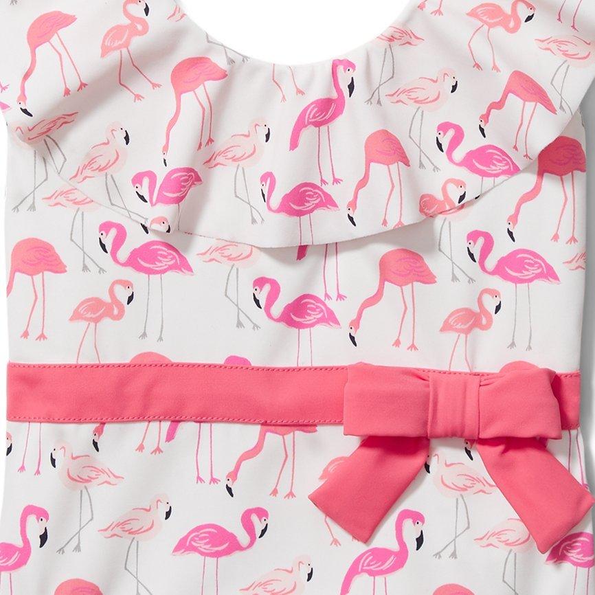 Flamingo Ruffle Collar Swimsuit image number 1