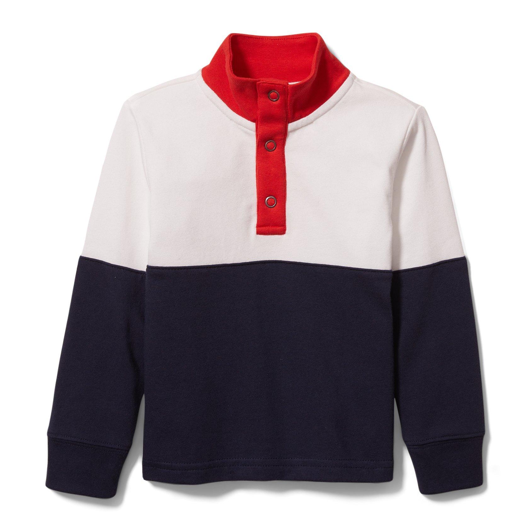 Colorblocked Mock Neck Rugby image number 0