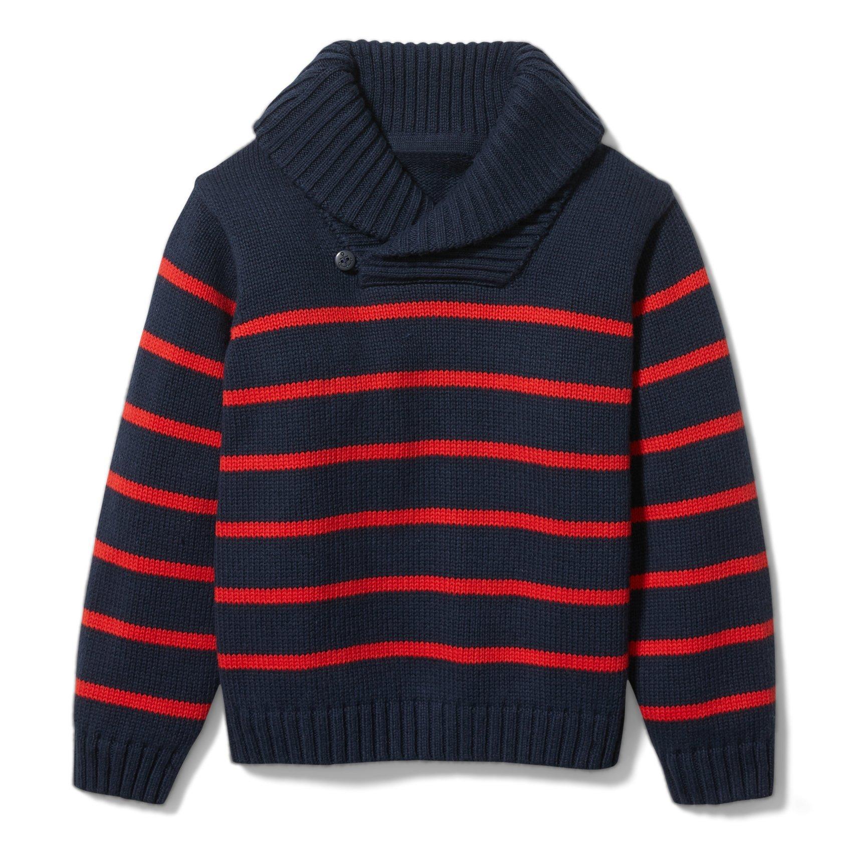 Striped Shawl Collar Sweater