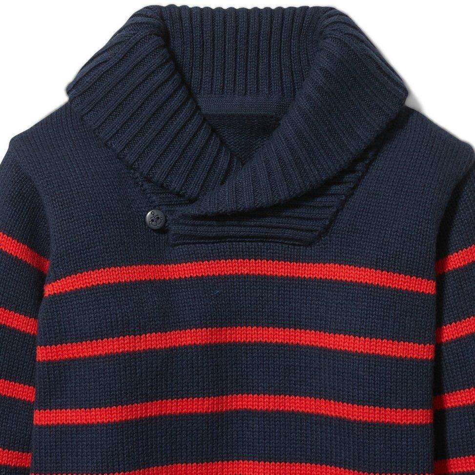 Striped Shawl Collar Sweater image number 1