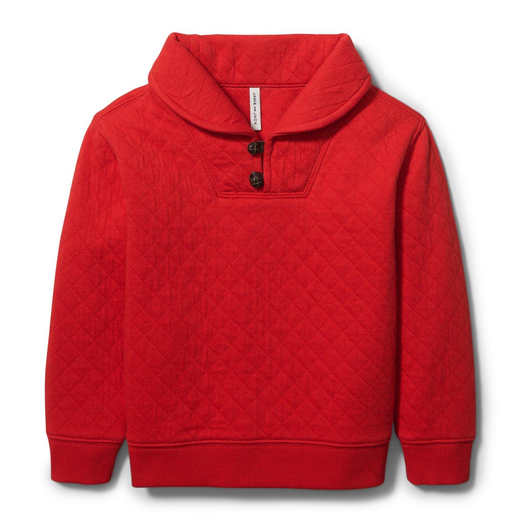 Quilted Shawl Collar Sweatshirt image number 0