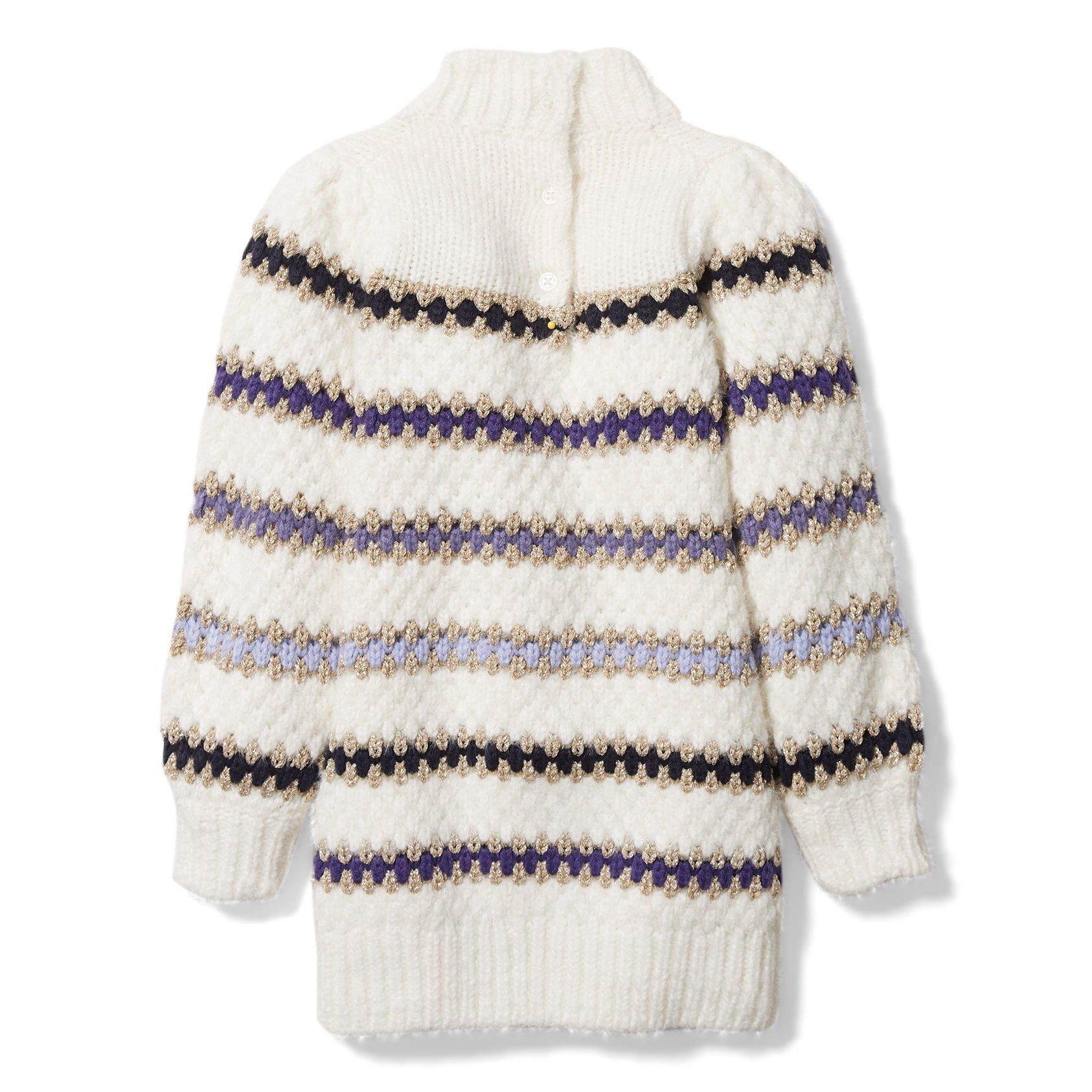 Metallic Striped Sweater Dress image number 2