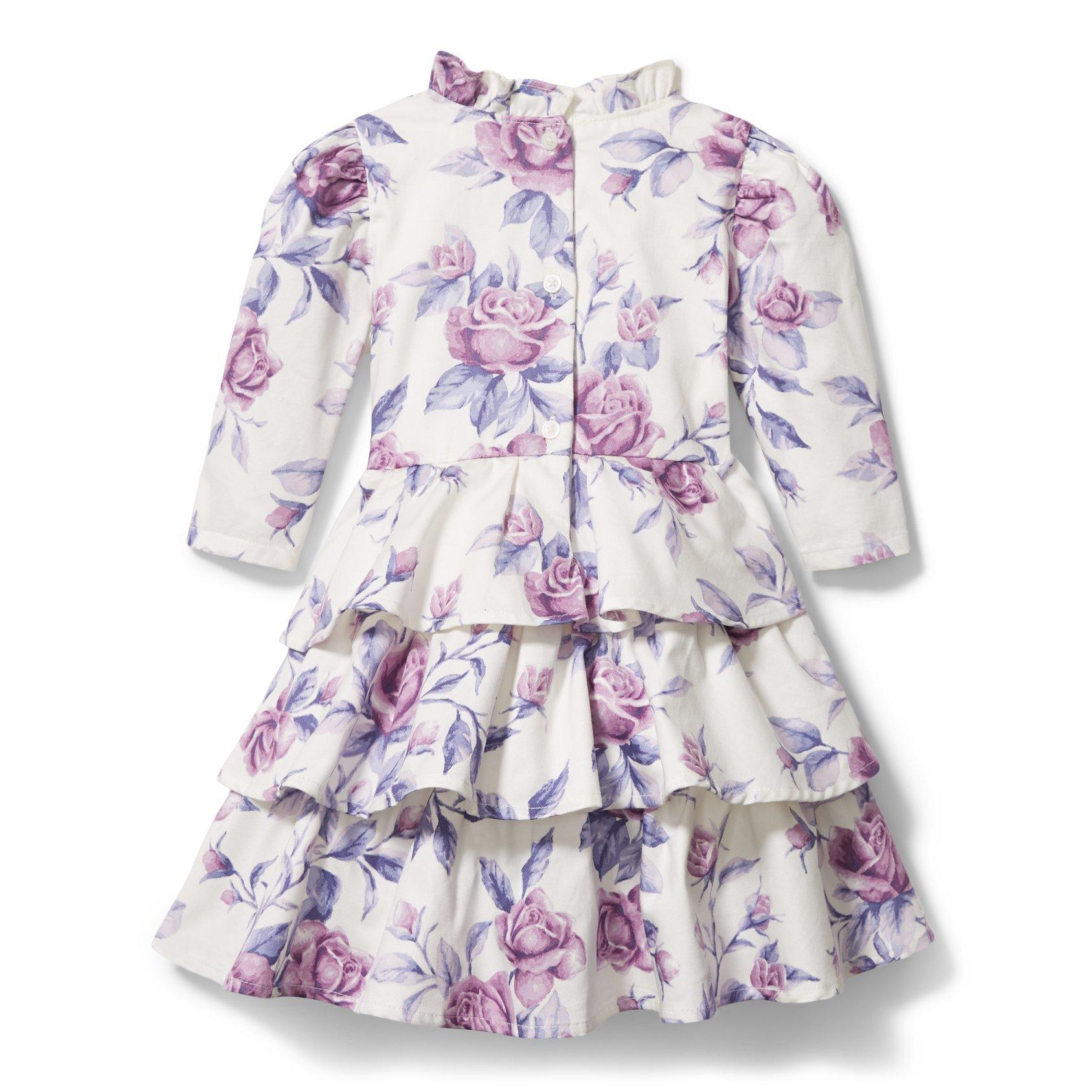 Floral Satin Tiered Dress image number 2