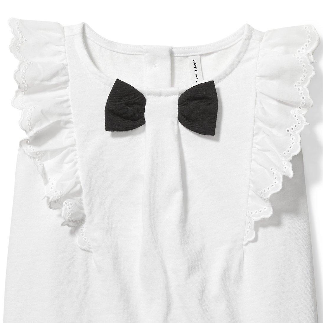 Eyelet Ruffle Bow Top image number 1
