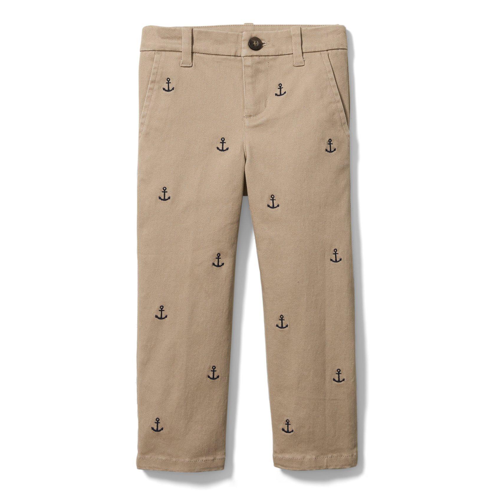 Boy Khaki Stretch Twill Pant by Janie and Jack