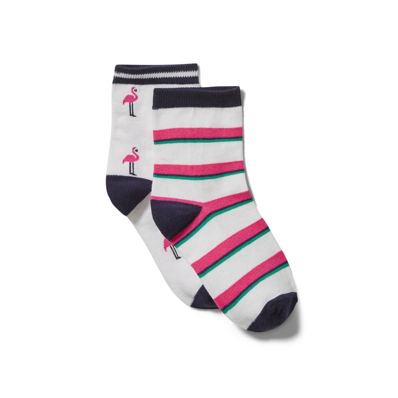 Flamingo And Striped Sock 2-Pack image number 0